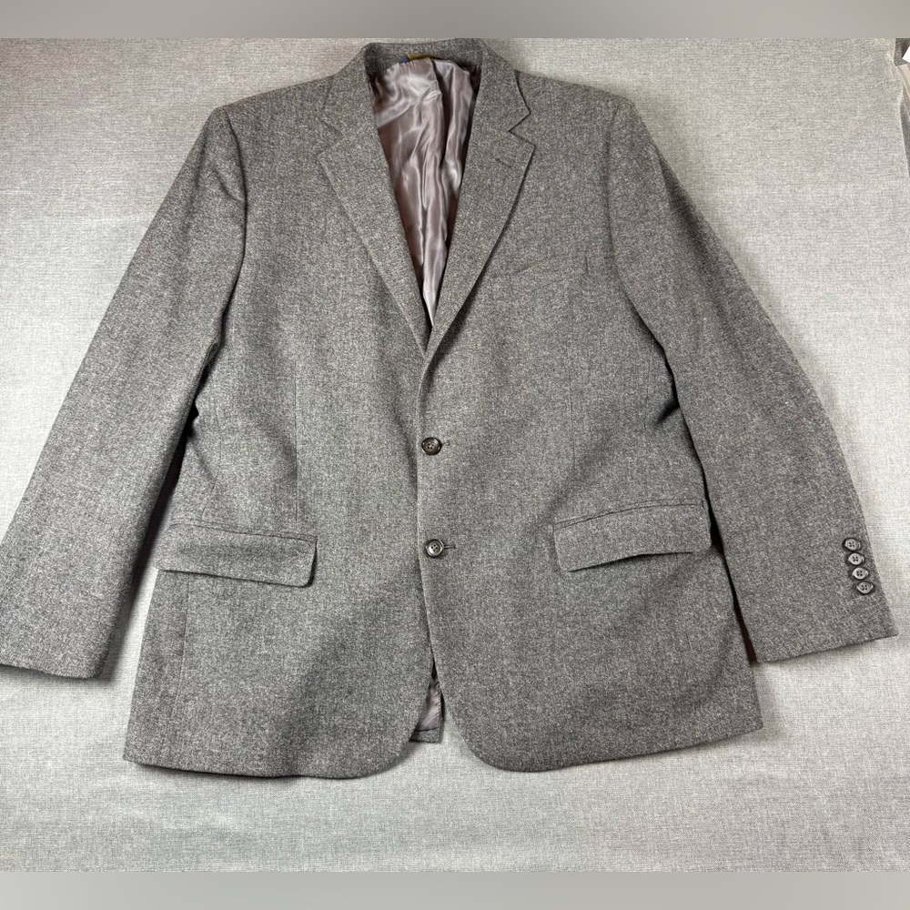 Brooks Brothers Men’s Fitzgerald Gray Wool Two‎ Button Blazer 48R